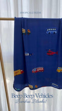 Load image into Gallery viewer, Beep Beep Vehicles Single Layer Blanket (Premium Bamboo)