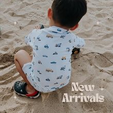 Load image into Gallery viewer, Construction Vehicles 2-Piece Swim Suit