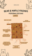 Load image into Gallery viewer, Bear & Maple Friends Personalized Bag (Large)