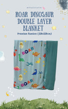 Load image into Gallery viewer, Roar Dinosaur Double Layer Blanket (Premium Bamboo)
