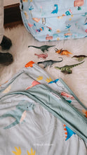 Load image into Gallery viewer, Roar Dinosaur Double Layer Blanket (Premium Bamboo)