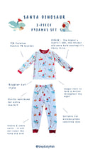 Load image into Gallery viewer, (LIMITED EDITION) Santa Dinosaur 2-Piece Pyjamas Set (Premium Bamboo)