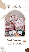 Load image into Gallery viewer, Pink Unicorn Personalized Bag