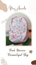 Load image into Gallery viewer, Pink Unicorn Personalized Bag