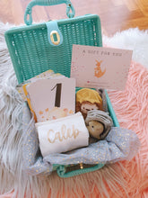 Load image into Gallery viewer, Newborn Baby Boy Personalized Gift Set (White)