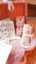 Load image into Gallery viewer, Newborn Baby Girl Personalized Gift Set (Baby Swaddle Edition)