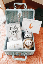 Load image into Gallery viewer, Newborn Baby Boy Personalized Gift Set (White)