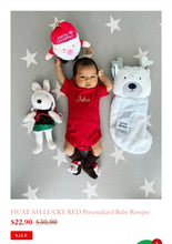 Load image into Gallery viewer, Double Happiness Newborn Baby Personalized Romper Gift Set
