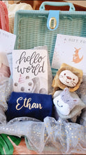 Load image into Gallery viewer, Newborn Baby Boy Personalized Gift Set (Navy Blue)