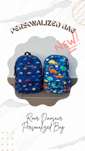 Load image into Gallery viewer, Roar Dinosaur Personalized Bag