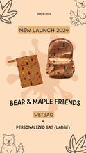 Load image into Gallery viewer, *BACKORDER* [BUNDLE] Bear &amp; Maple Friends Wet Bag + Personalized Bag (Large)
