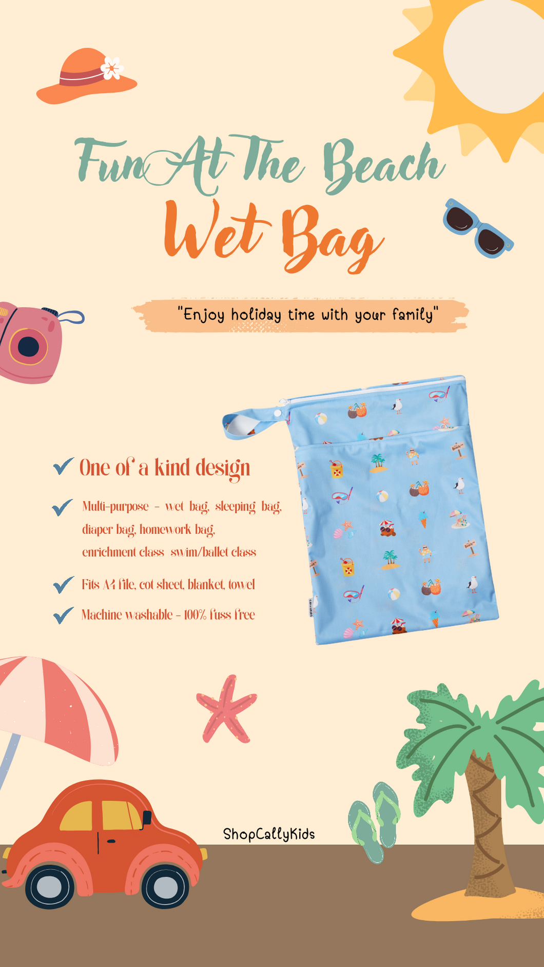 *NEW* Fun At The Beach Wet Bag