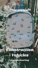 Load and play video in Gallery viewer, Construction Vehicles Personalized Bag
