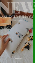 Load and play video in Gallery viewer, Snuggly Pillow - Construction Vehicles (Premium Bamboo)
