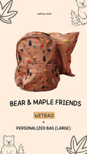 Load image into Gallery viewer, *BACK IN STOCK* [BUNDLE] Bear &amp; Maple Friends Wet Bag + Personalized Bag (Large)
