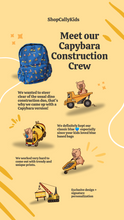 Load image into Gallery viewer, *NEW* Capybara Construction Vehicles Personalized Bag (LARGE)
