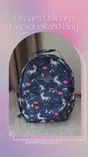Load and play video in Gallery viewer, Dream Unicorn Personalized Bag
