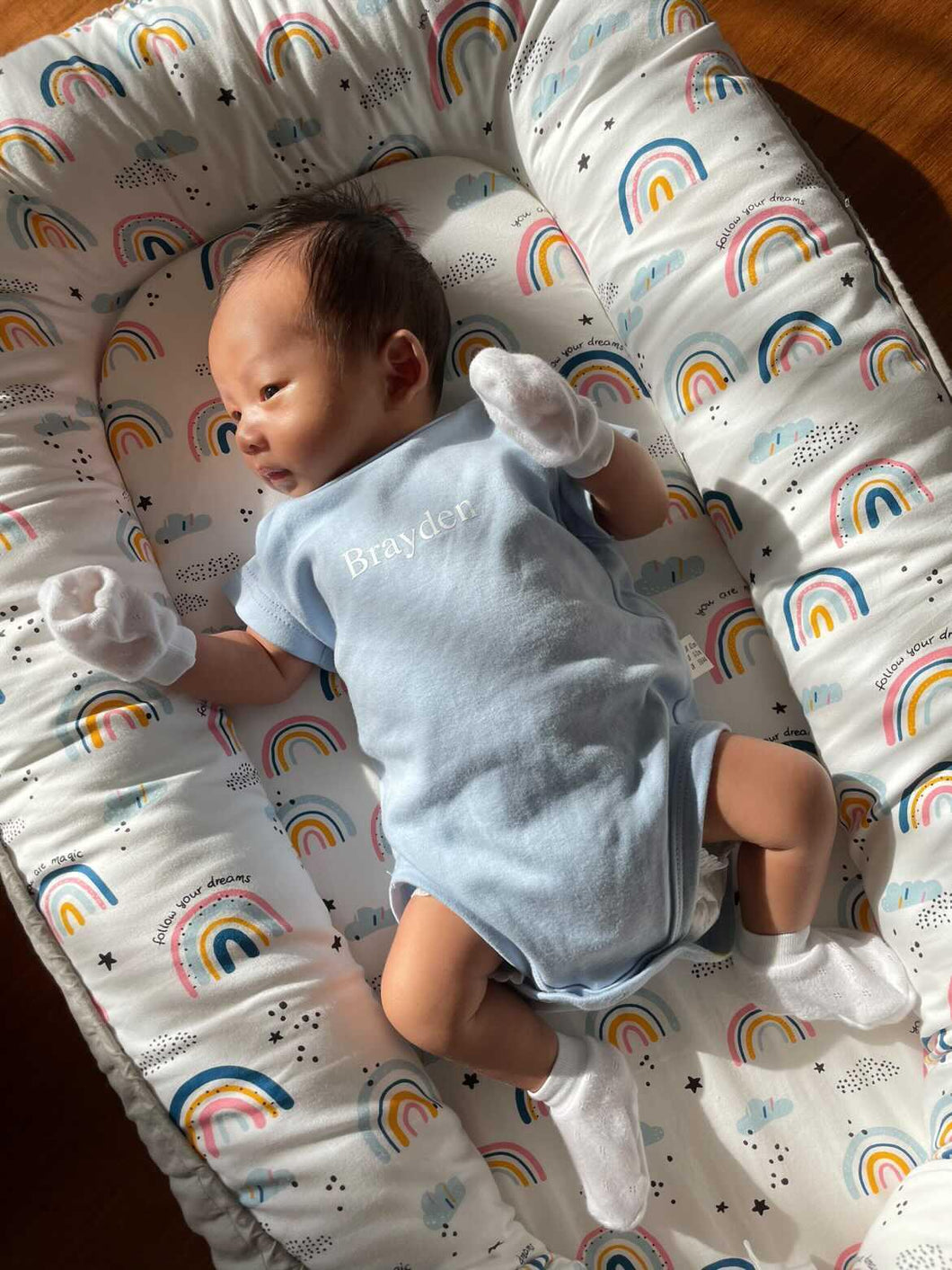 Newborn Baby Boy Personalized Gift Set (Baby Blue)