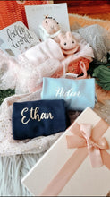 Load image into Gallery viewer, Newborn Baby Boy Personalized Gift Set (Navy Blue)
